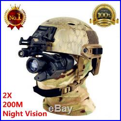 Infrared HD Night Vision Helmet Telescope Tactical Rifle Scope Hunting Kit