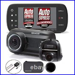 KENWOOD DRV-A601W Front, KCA-R200 Rear Camera & CA-DR1030 Hardwire kit