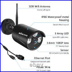 KKmoon 4CH 1080P WiFi NVR 4pcs 1080P Surveillance CCTV IP Camera Kit System Y2Q8
