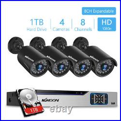 KKmoon 8CH 1080P DVR Video Recorder 41080P Waterproof CCTV Cameras 1TB HDD Kit