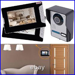 LCD Video Doorbell 7 Inch Video Doorbell Intercom Kit 2-Monitor Night Vision 15V