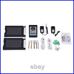 LCD Video Doorbell 7 Inch Video Doorbell Intercom Kit 2-Monitor Night Vision 15V