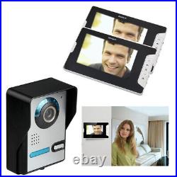LCD Video Doorbell 7 Inch Video Doorbell Intercom Kit 2-Monitor Night Vision 15V