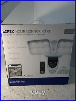 Lorex Home Monitoring Kit featuring 1080p HD Video Doorbell & Floodlight