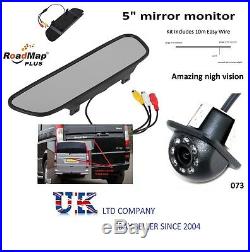 Mercedes vito viano mirror monitor rea reversing camera kit 5 inch monitor