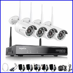 NEW SANNCE 8CH H. 264+NVR Wireless WLAN 1080p CCTV IP Camera Security System Kit
