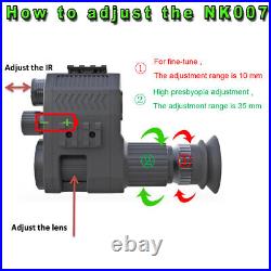 New NK007S Night Vision LED NV Infrared Hunting 720P Monocular 38-48mm Scope Kit