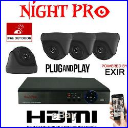 Night Pro CCTV SYSTEM HDMI DVR DOME NIGHT VISION OUTDOOR CAMERA FULL KIT 1TB HDD
