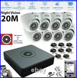 Night Vision Camera Home Video Security System 8CH 1080P CCTV DVR HDMI 20M GSP