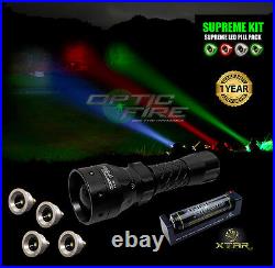 Opticfire Hunting Light TX-38 T38 High Power 3 Or 4 LED Torch Lamp NV Kit