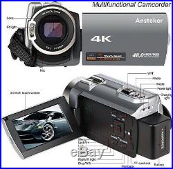 Premium 4K Ultra HD 16x Digital Zoom 48MP Infrared Video Camcorder Camera Kit
