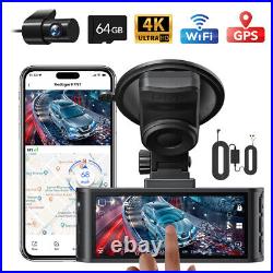 REDTIGER Dash Cam Front and Rear 4K, Touch Screen 3.18 Inch, With Hardwire Kit