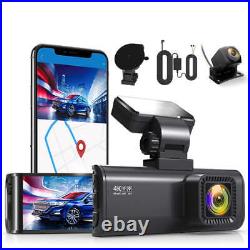 REDTIGER Dual Dash Camera Front and Rear Free Hardwire Kit Super Night Vision