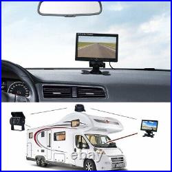 RVs Caravan Truck Bus 2x Night Vision Reversing Camera 7 Monitor Rear View Kit