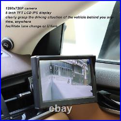 Rear View Camera Monitor Kit DC12V-24V Night Vision 5 Inch Screen Side View