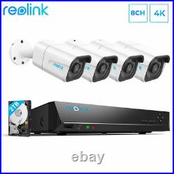 Reolink 4K 8CH NVR Home Surveillance POE Security System Kit 2TB HDD RLK8-800B4