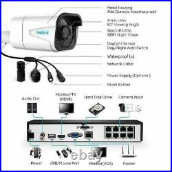 Reolink 4K 8CH NVR Home Surveillance POE Security System Kit 2TB HDD RLK8-800B4