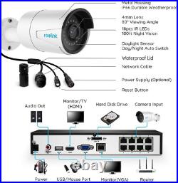 Reolink 4MP CCTV Security Camera Systems Outdoor, 4X 8ch 4mp Poe Kit