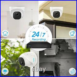 Reolink 5MP PoE Security Camera System Kit 8CH PoE NVR 24/7 Recording With 2TB HDD