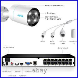Reolink 8MP CCTV System 4K 16CH NVR POW IP Camera Audio Home Security Camera Kit