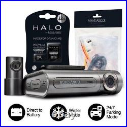 Road Angel Aura HD3 Halo Pro Front and Rear Dash Cam with Hardwire Kit SD Card