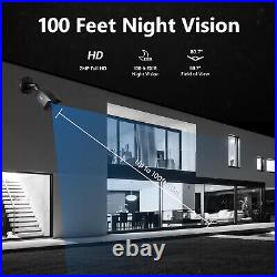 SANNCE 1080P CCTV Camera System 4CH 5IN1 DVR Outdoor Night Vision Security Kit