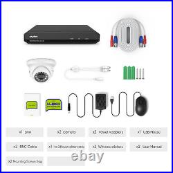 SANNCE 1080P CCTV Camera System 4CH 5-IN-1 DVR Outdoor Security Night Vision Kit
