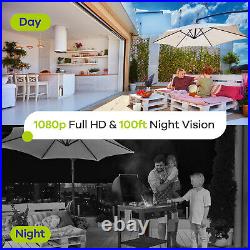 SANNCE 1080P CCTV Camera System H. 264+ 4CH DVR Night Vision Outdoor Security Kit