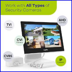 SANNCE 1080P CCTV System 10.1LCD Monitor 4CH DVR Night Vision Remote Access Kit