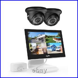 SANNCE 1080P CCTV System 10.1LCD Monitor 4CH DVR Night Vision Remote Access Kit