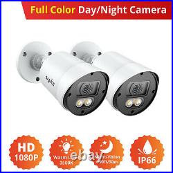 SANNCE 1080P CCTV System Full Color Warm 3500K Camera IR Home Security Kit IP66