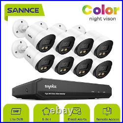 SANNCE 1080P Colorvu CCTV Camera System IR Home Security Full Kit Night Vision