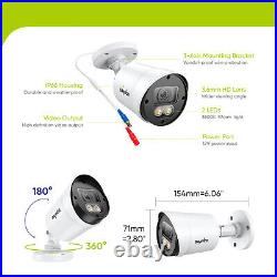 SANNCE 1080P Full Color Night Vision CCTV Camera System 2MP 4CH DVR Security Kit