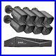 SANNCE 1080P Lite 8CH CCTV Security System 5IN1 H. 264+ DVR Night Vision Camera