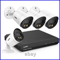 SANNCE 1080p CCTV Security System 8CH 5MP Lite DVR Color Night Vision Camera Kit