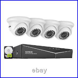 SANNCE 2MP CCTV Camera System 8CH Video DVR Night Vision AI Human Detection Kit