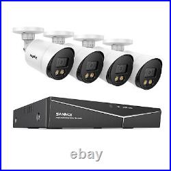 SANNCE 2MP Color Night Vision CCTV Security Camera System 8CH 5MP Lite Video DVR