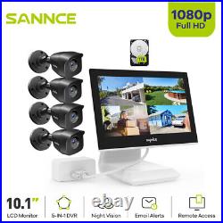 SANNCE 2MP HD Outdoor Security CCTV Camera System 4CH DVR Home Surveillance Kit