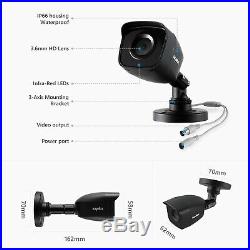 SANNCE 3000TVL CCTV Camera Remote Email Alert 4CH DVR Home Security Kit IR Cut