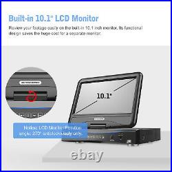 SANNCE 5IN1 4CH 10.1LCD Monitor CCTV Home Surveillance System IP66 IR Cut Night