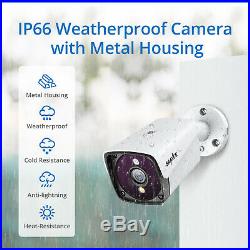 SANNCE 5MP CCTV POE System 4CH H. 264+ NVR Home Surveillance Camera POE Kit IP66