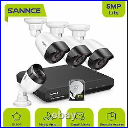 SANNCE 8CH 5MP Lite 5 in 1 DVR CCTV Camera Home Security System IR Night Vision