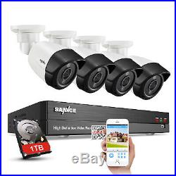 SANNCE 8CH 5MP Lite DVR 3000TVL CCTV AI Camera Home Surveillance System Kit 1TB
