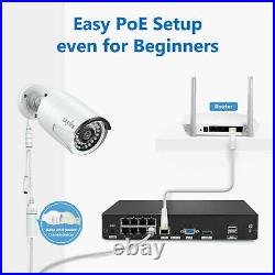 SANNCE 8CH NVR 5MP Audio IP CCTV Network Camera Home Surveillance POE System Kit
