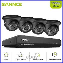 SANNCE 8/16CH 1080P CCTV Camera System H. 264+ DVR Night Vision Remote Access Kit