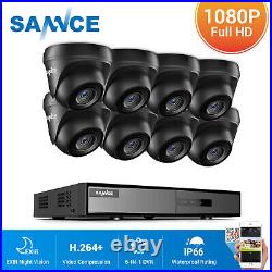 SANNCE CCTV 1080P Security Camera Kit 8CH 5in1 DVR Home Surveillance System IP66