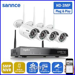 SANNCE Wireless Wifi 3MP CCTV Kit 8CH 5MP NVR Home Security IP Audio Camera Kit