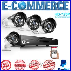 Security Camera System Kit With DVR Record Night Vision Waterproof Motion Alert