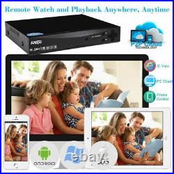 Smart 4CH DVR 1080P HD Home Outdoor Security CCTV Camera System With Hard Drive