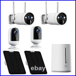 Solar Battery Powered CCTV Wireless Home Security Camera System Outdoor WIFI 3MP